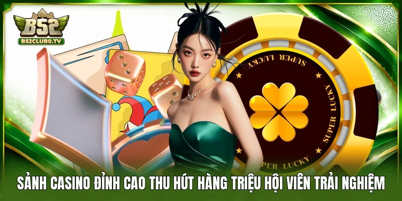 Sảnh casino đỉnh cao thu hút hàng triệu hội viên trải nghiệm